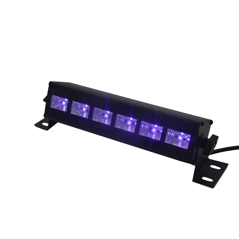 New 6X3W 18W UV LED Wall Light With Remote Control LED Wall Washer Light Stage LED Lamp LED Bar Purple Decoration Light Party