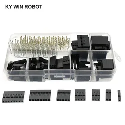 310pcs/set Dupont Wire Jumper Pin Header Connector Housing Kit Male Crimp Pins+Female Pin Connector Terminal Pitch With Box