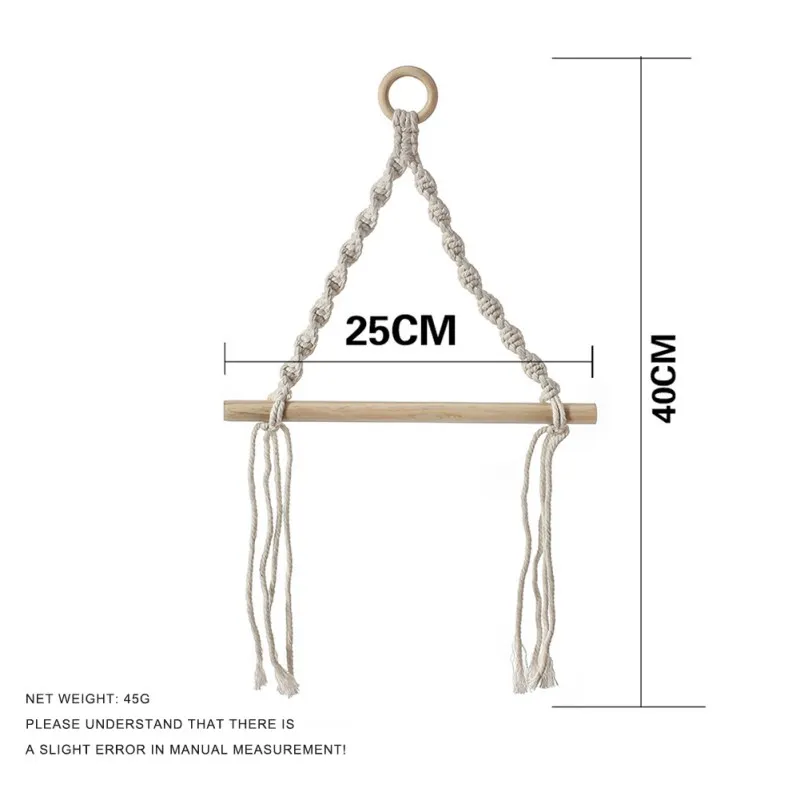 Toilet Paper Holder Tapestry Macrame Vintage Towel Hanging Rope Toilet Paper Holder Home Hotel Bathroom Decoration