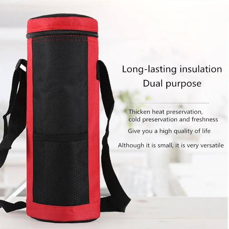 Outdoor Camping Water Bottle Cooler Bag Universal Water Bottle Bag Large Capacity Thermal Insulation Bag Camping Accessories