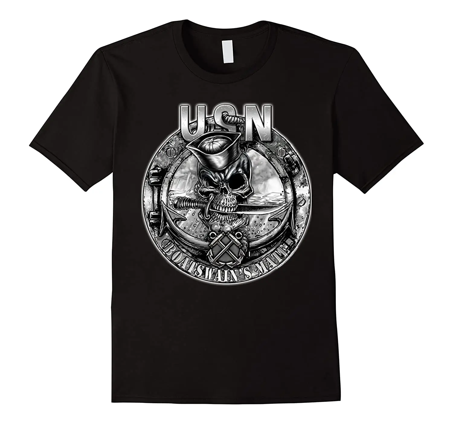 Naval  Boatswain’s Mate Jolly Roger T-Shirt. Summer Cotton Short Sleeve O-Neck Mens T Shirt New S-3XL