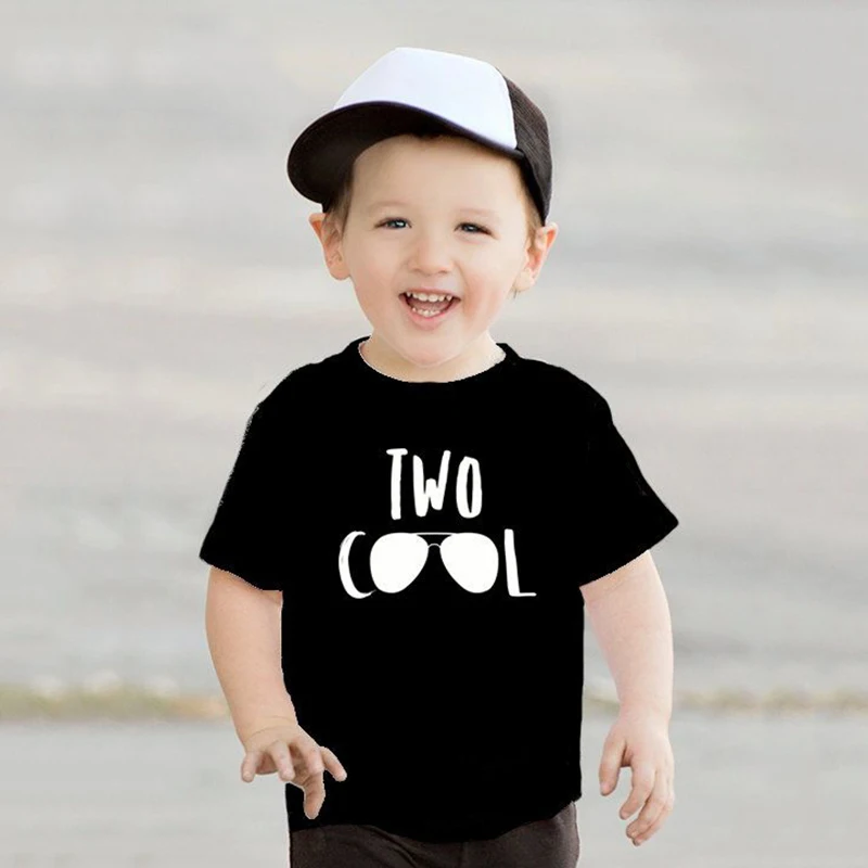 

2 Year Old Kid Birthday Tshirt Two Cool Print Funny Toddler Boys Girls Short Sleeve Party T-shirt Children Cute T Shirt Clothes