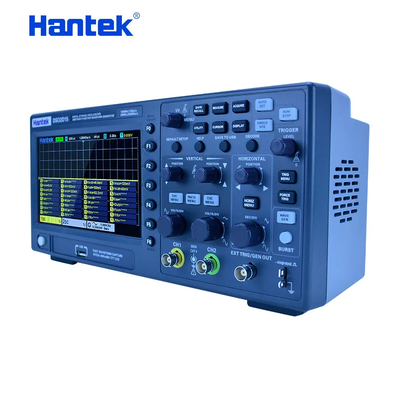 Цифровой USB-осциллограф Hantek, 2-канальный, 100 МГц/150 МГц, частота дискретизации 1 Гвыб/с, DSO2C10 2C15 2D10 2D15