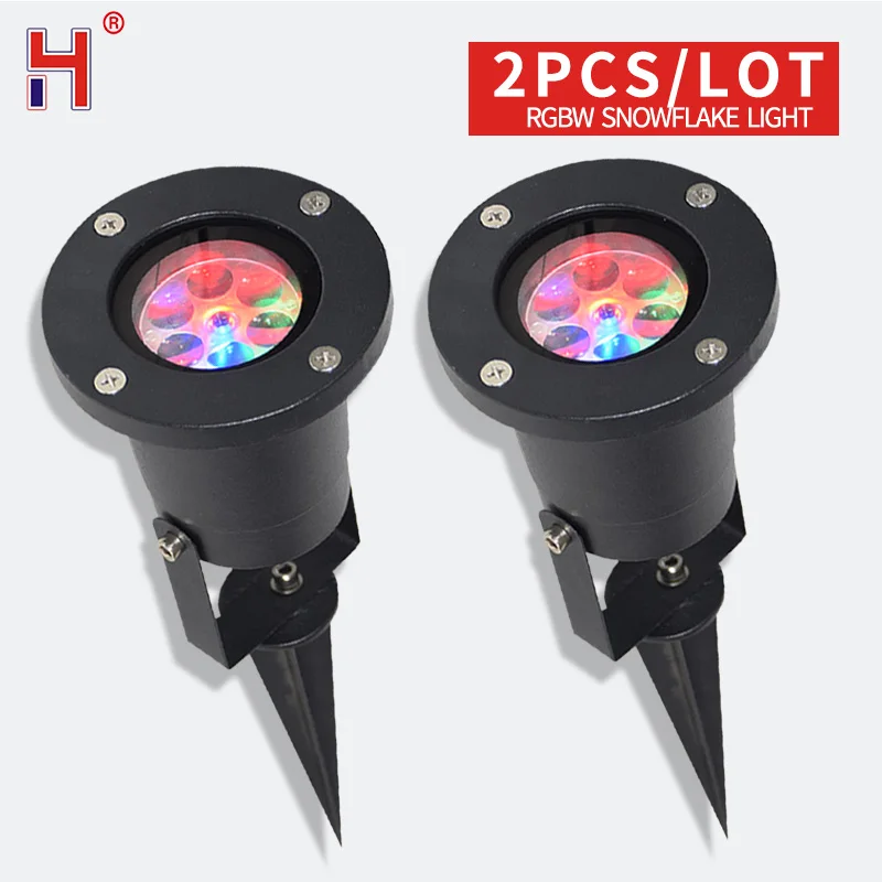 

HongYi Snow Laser Projector Lamps Snowflake Led Stage Light For Christmas New Year Party Light Garden Lamp (2Pcs/Lot)