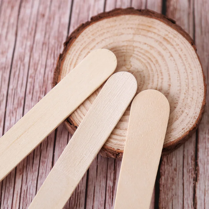 100Pcs Disposable Prong Spoon Knife Straw with Brush Wooden Fork Compostable Forks Bamboo Plates Party Picnic Kitchen Christmas