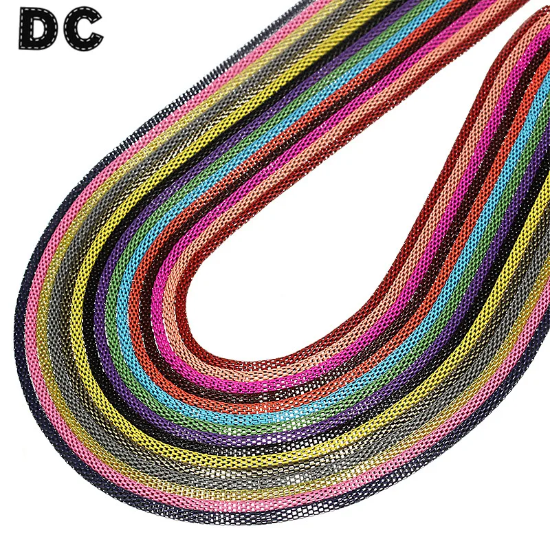 DC 5pcs/lot 19 Colors Corn Chains Metal Iron Necklace Chains Bulk Open Link Chain Dia 3mm Gold Black Bronze Diy Jewelry Findings