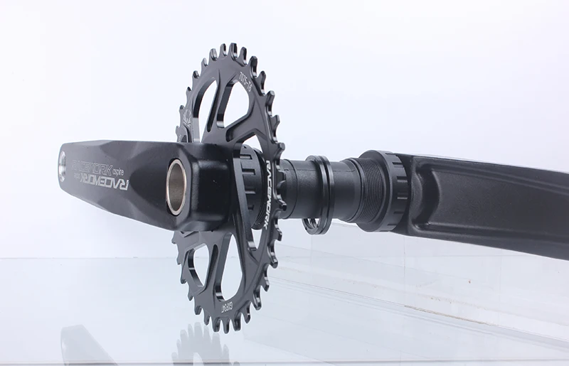 RACEWORK MTB Kurbelgarnitur 170/175mm Mountainbike Kurbel Schmal Breites Kettenblatt 32/34/36/38T 11/12S Fahrrad Kurbelgarnitur Kettenrad Für GXP – Detail 8