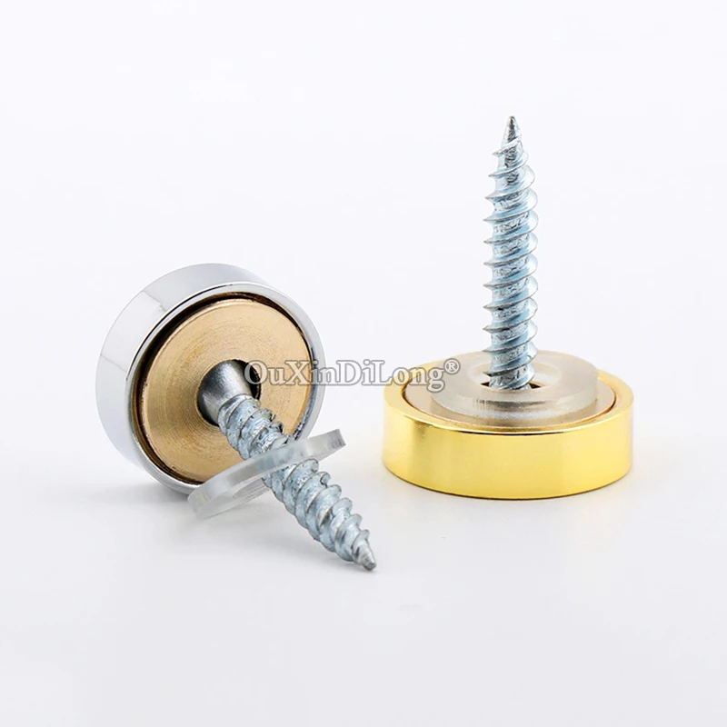 

Brand New 100PCS Pure Brass Advertisement Nails Acrylic Signs Billboard Glass Mirror Nails Screws Decorative Cover Caps Chromed