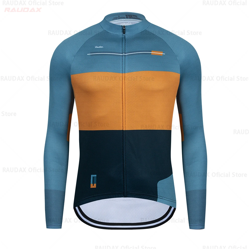 Raudax Bicycle Jerseys Spring Autumn Cycling Shirts New Long Sleeve MTB Mountain Bike Bicycle Wear Premium Road Bike Clothing