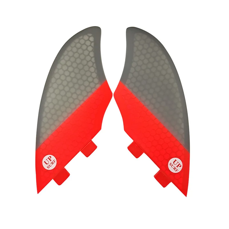 

Surfboard Gray with Red Color fin with Knubster Centre Kneel Fin UP-surf Surf fin Double Tabs Keel Fin Surfboard finsin surfing