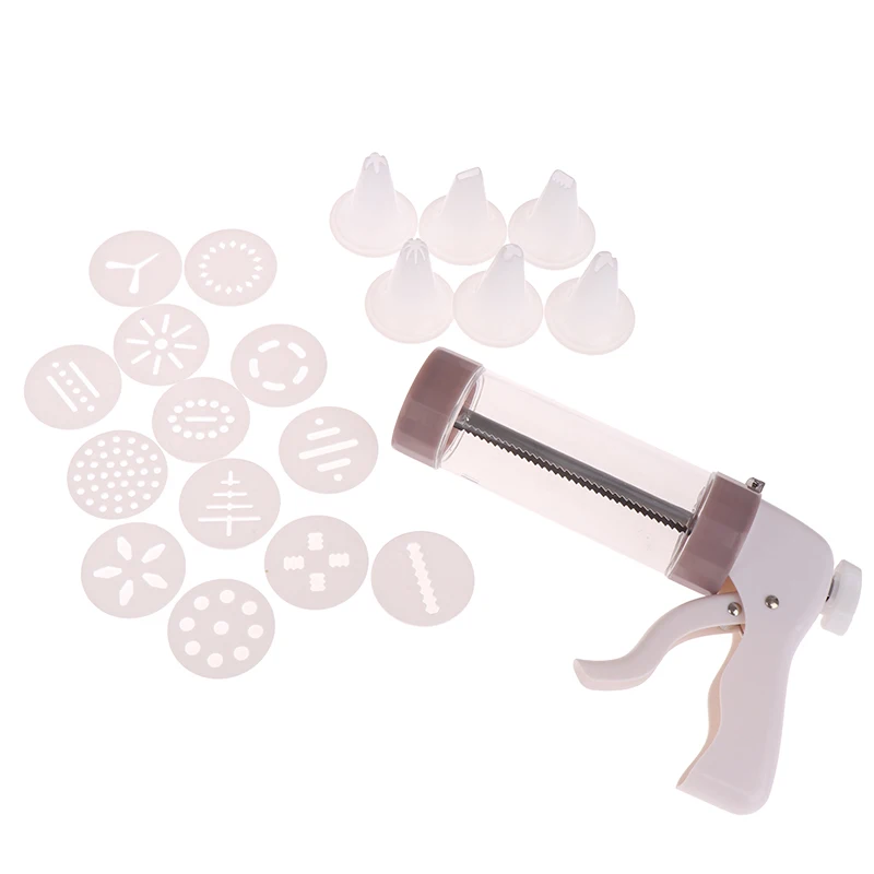 1 Bộ Siêu Bắn Bánh Cookie Press Súng Bộ Bánh Quy Máy Làm Máy Với 13 Bánh Quy Khuôn 6 Đóng Băng Đầu Nhựa Bánh Quy báo Chí Bánh Ngọt Dụng Cụ
