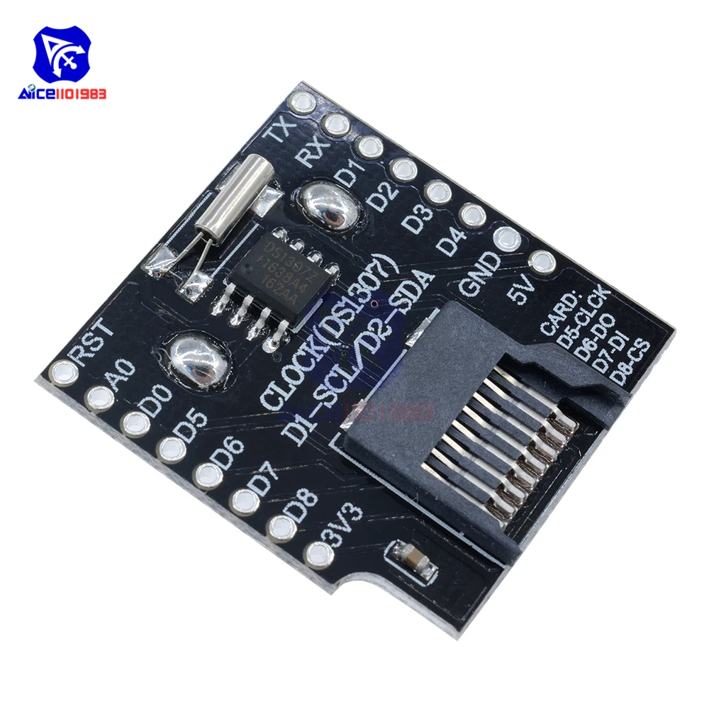 Diymore WeMos D1 Mini WiFi Board Kaartsleuf Datalogger Shield RTC DS1307 Real Time Clock Module voor Arduino Raspberry