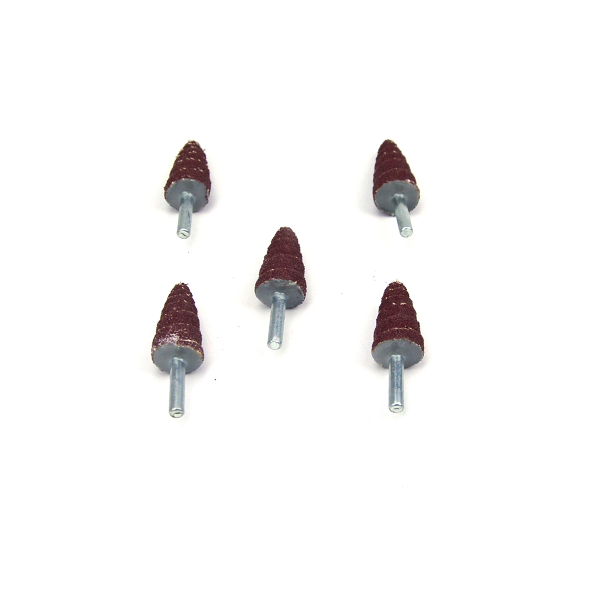 5Pcs 80 #6mm Montiert Dorn 20mm Schleifen Cone Kopf Schleifpapier Klappe Räder Polieren Schleif Werkzeuge für dremel Schleif Disc