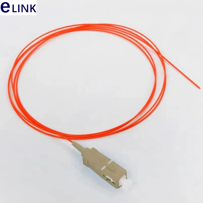 SC fiber optic pigtail 0.9mm OM1 OM2 OM3 OM4 OM5 1m 1.5m Orange, Aqua, red cable 50/125, free shipping, ftthelink