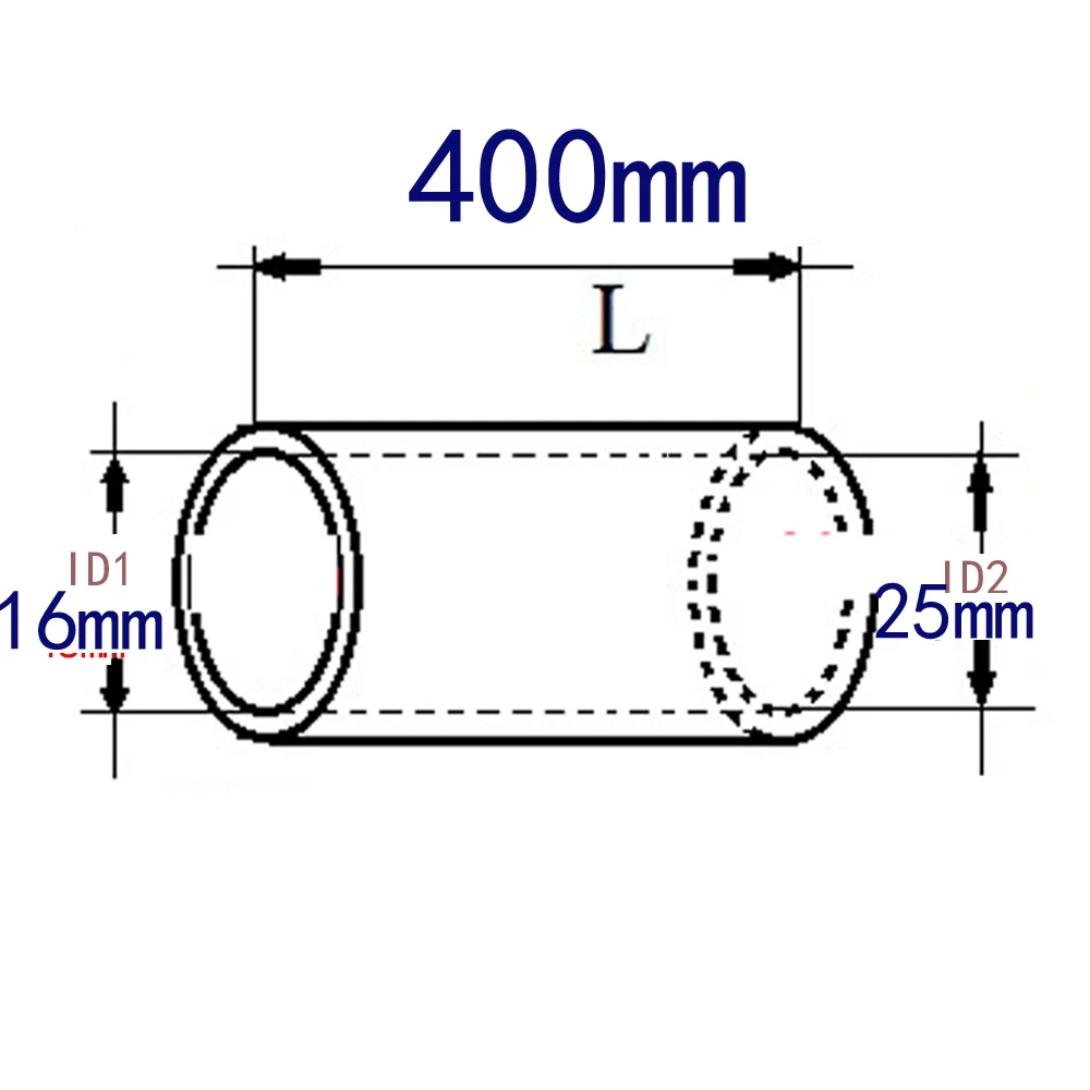 custom hose id 16/25mm hose long 400mm silicone stiaight hose