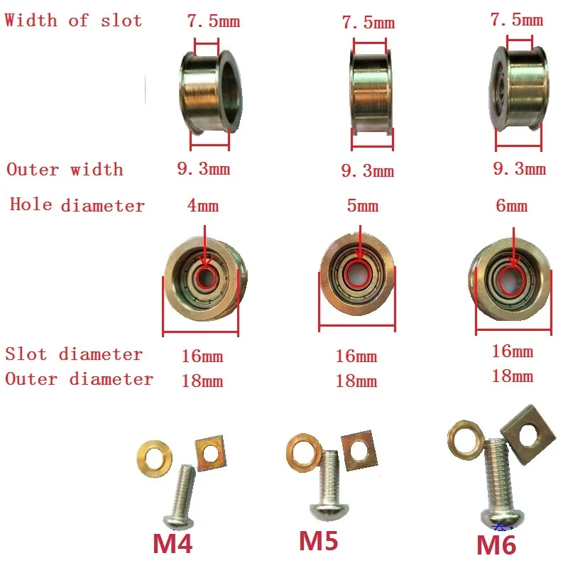 Flat conveyor belt pulley with bearing Nylon chip baseband pulleys stainless steel idler driving wheel transmission spare part