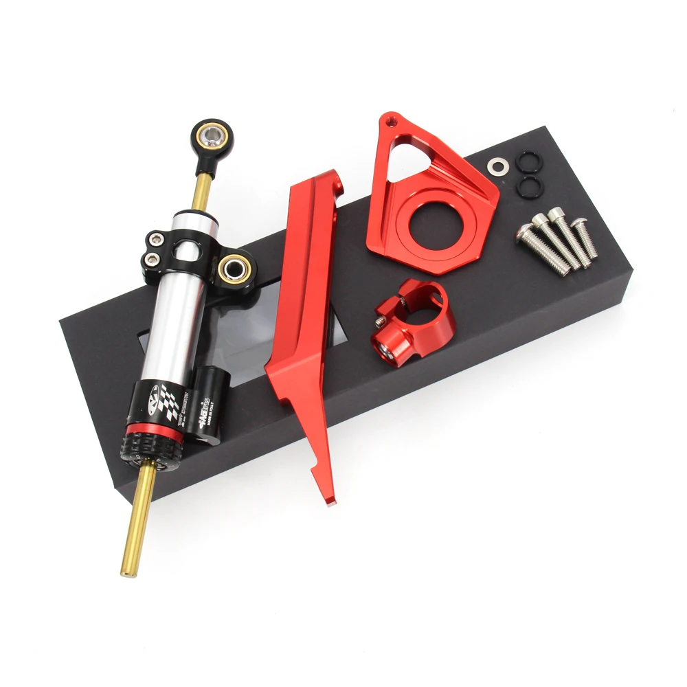 Voor YAMAHA YZF R6 YZF600 2003 2004 2005 Motorfiets Hoge kwaliteit koolstofvezel CNC Stuurdemper Stabilizer Beugel Volledige