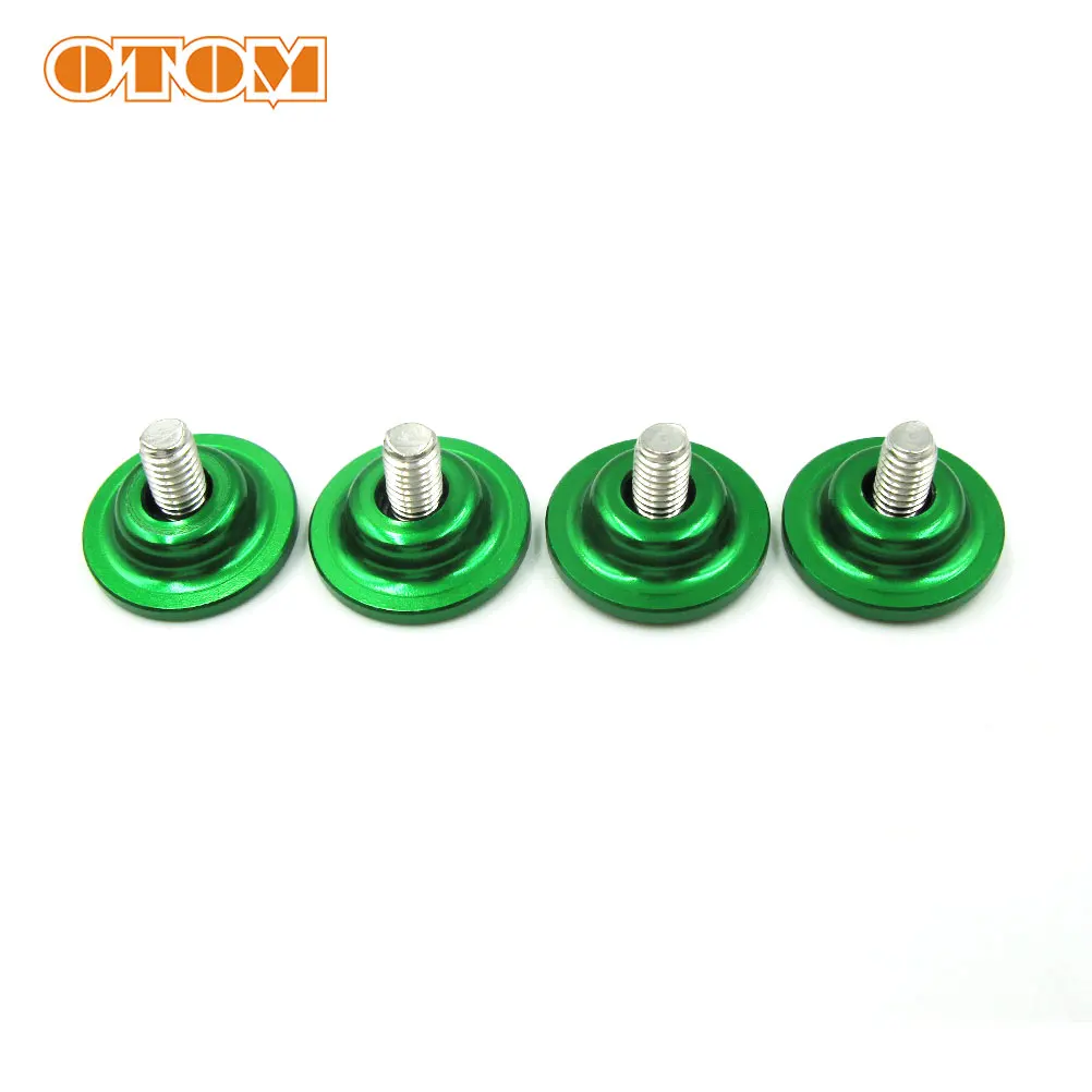 OTOM 4x Motorcycle Chain Slider Aluminum CNC Countersunk Head Bolt Washers Gasket Flat Fork Pad Screw For KAWASAKI KX250F KX450F