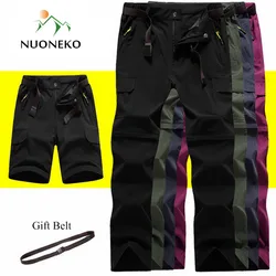 NUONEKO Stretch Outdoor Hiking Pants Quick Dry Removable Summer Breathable Camping Trekking UV Protection Fishing Trousers PN50