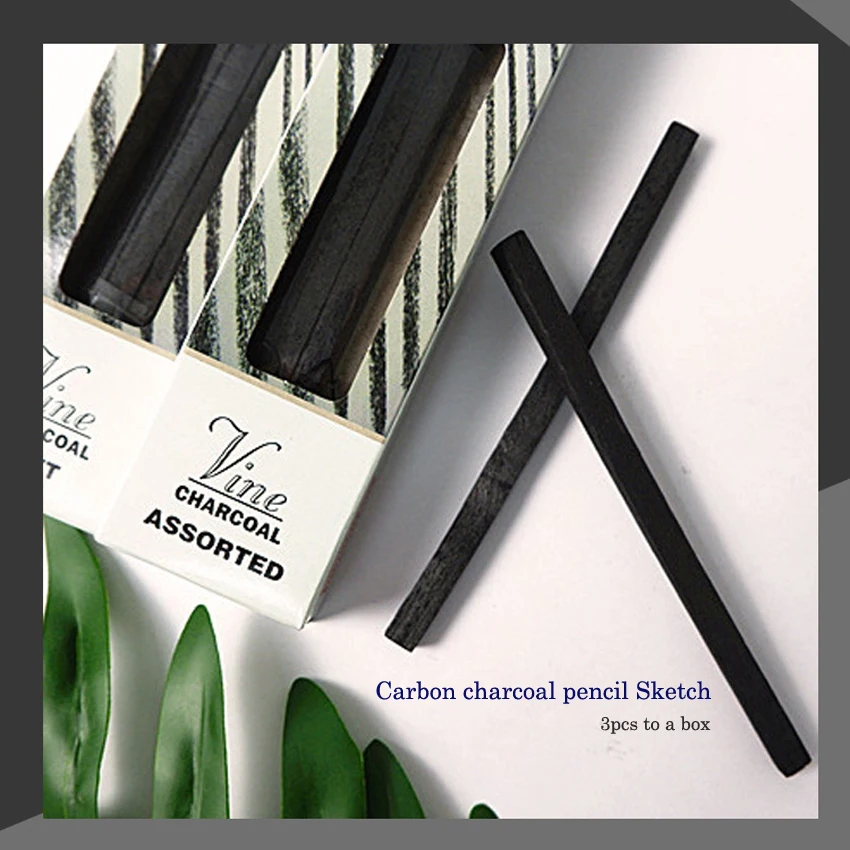 5Box/Set Carbon Charcoal Pencil Sketch Drawing 5Mixed Hardness Professional Bar 3Pc/Box Round Or Square Style For Artist Supplie