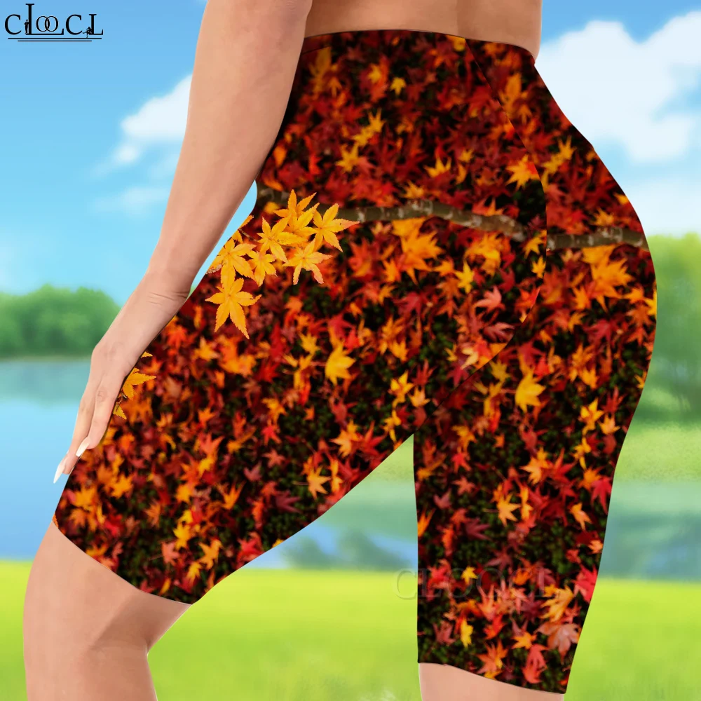 CLOOCL Hoge Taille Leggings Retro Rose Bloem Gedrukt Shorts Vrouwen Sexy Gym Joggingbroek voor Vrouwen Biker Shorts Drop Shipping