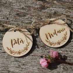Custom engraved round tags,Personalized Wooden tags,Wood Heart,Heart Tags,Heart Favors,Wedding table name