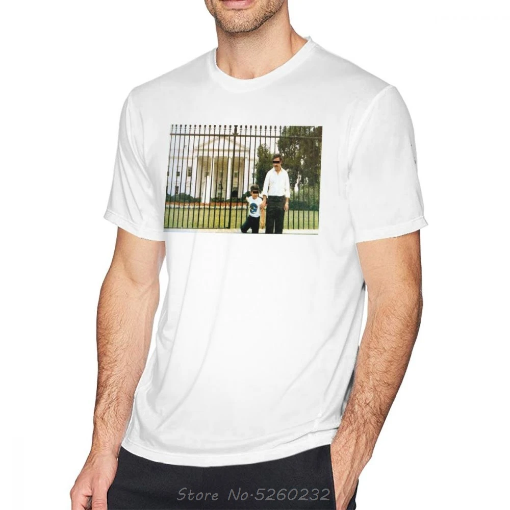 Escobar T Shirt White House Pablo T-Shirt Cute Printed Tee Shirt Cotton Male Fashion Short Sleeves Tshirt Streetwear