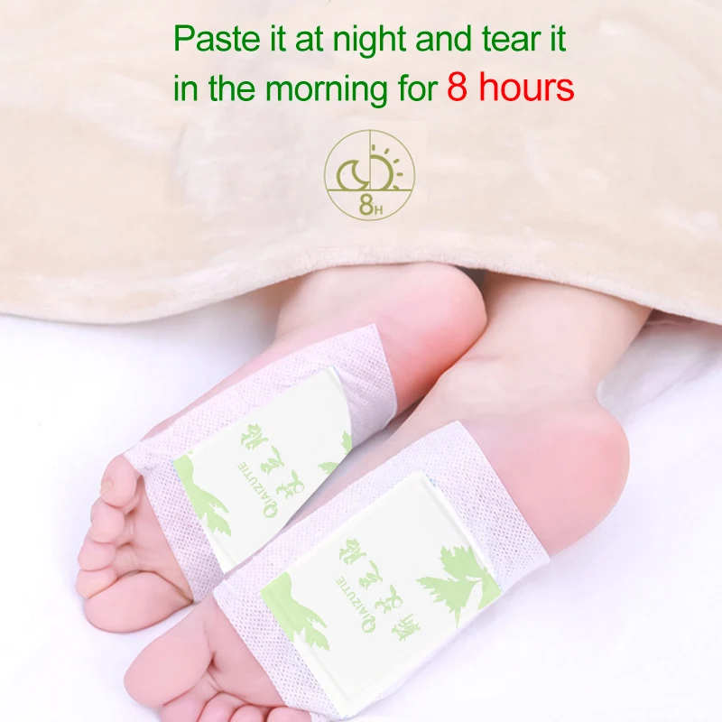 2Pcs/Bag Wormwood Foot Detox Patch Improve Sleep Quality Slimming Sticker Loss Weight Relieve Anxiety Body Relaxing Care Plaster