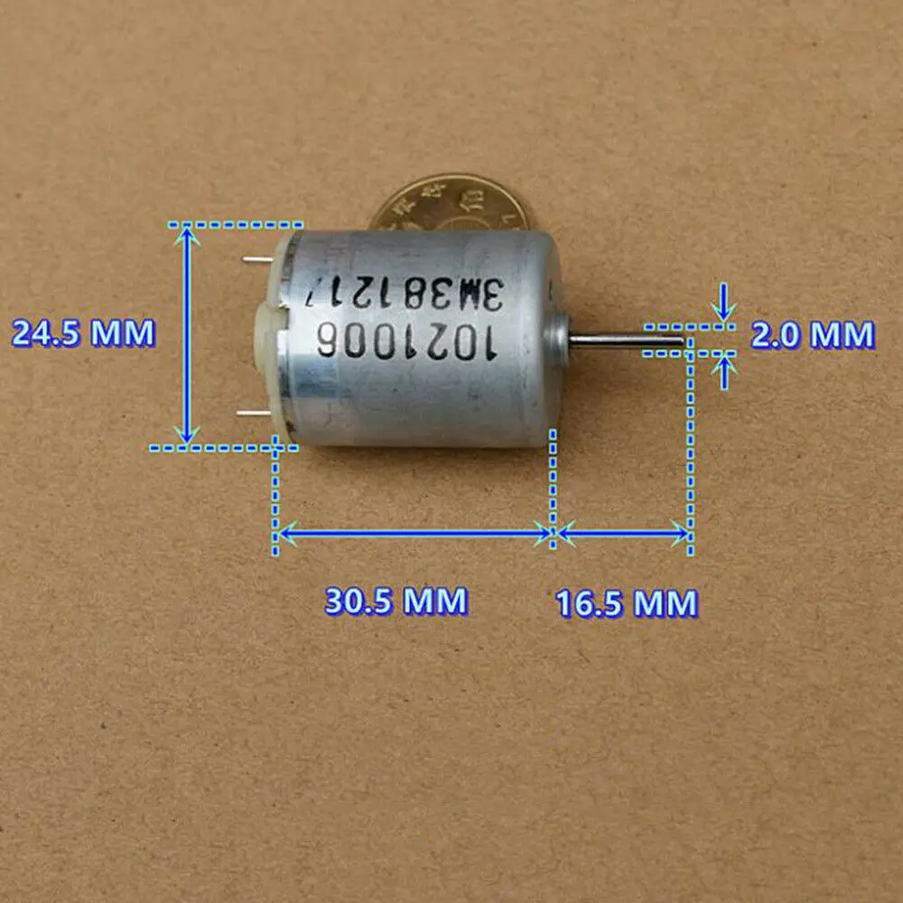 جونسون-محرك ميني 370 ، تيار مستمر 24 فولت-36 فولت ، 5100 دورة في الدقيقة ، دائري 24.5 مللي متر ، فرشاة معدنية ثمينة ، عمود طويل صامت ، محرك ساخن #2
