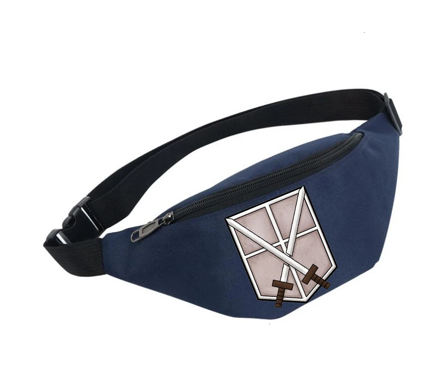 Waist Bag women Belt Waterproof Chest Handbag Unisex Fanny Pack Ladies Waist Pack Belly Bags For anime Attack on Titan