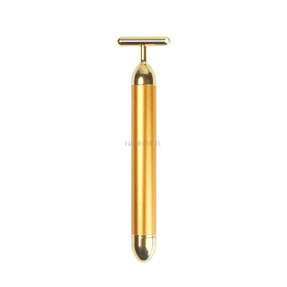 

24k Gold Vibration Facial Slimming Face Beauty Bar Pulse Firming Facial Roller Massager Lift Skin Tightening Wrinkle Stick