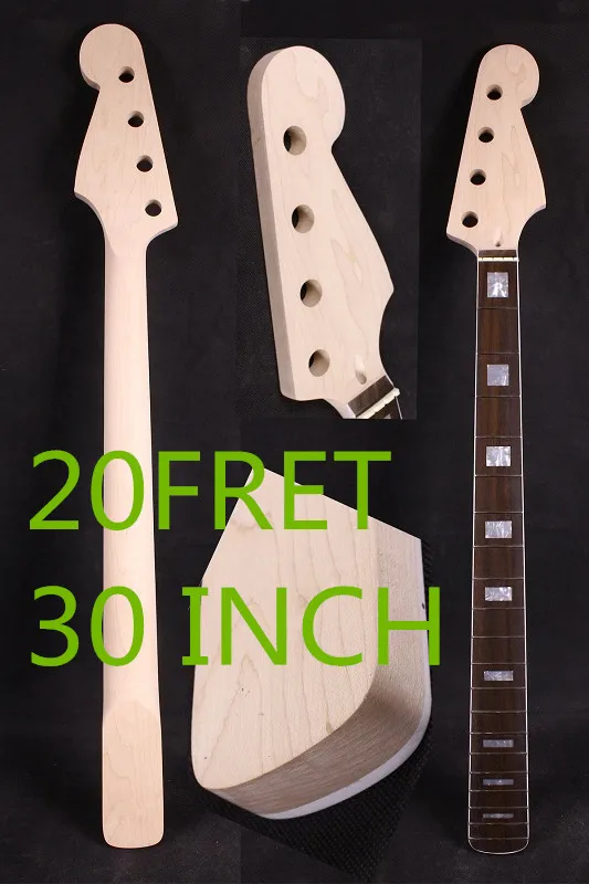 

B8 Electric Guitar Bass Neck 30 Inch 20 Fret Reverse Headstock Maple Yinfent