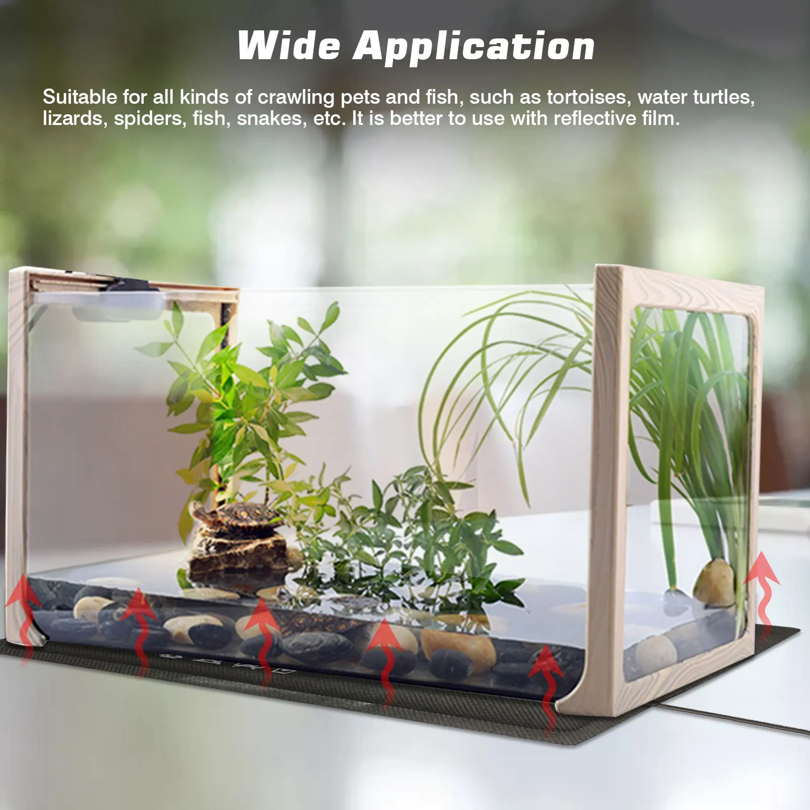 Reptile Heating Warm Pad Terrarium Heating Mat Waterproof Temperature Controller Incubator Mat Tools For Turtles Snake Lizard