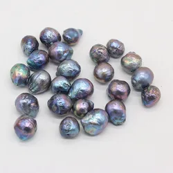 2Pcs Natural Freshwater Black Beads Baroque Pearl Oval Loose for Jewelry Making DIY Charms Bracelet Necklace Accessories 13-15mm