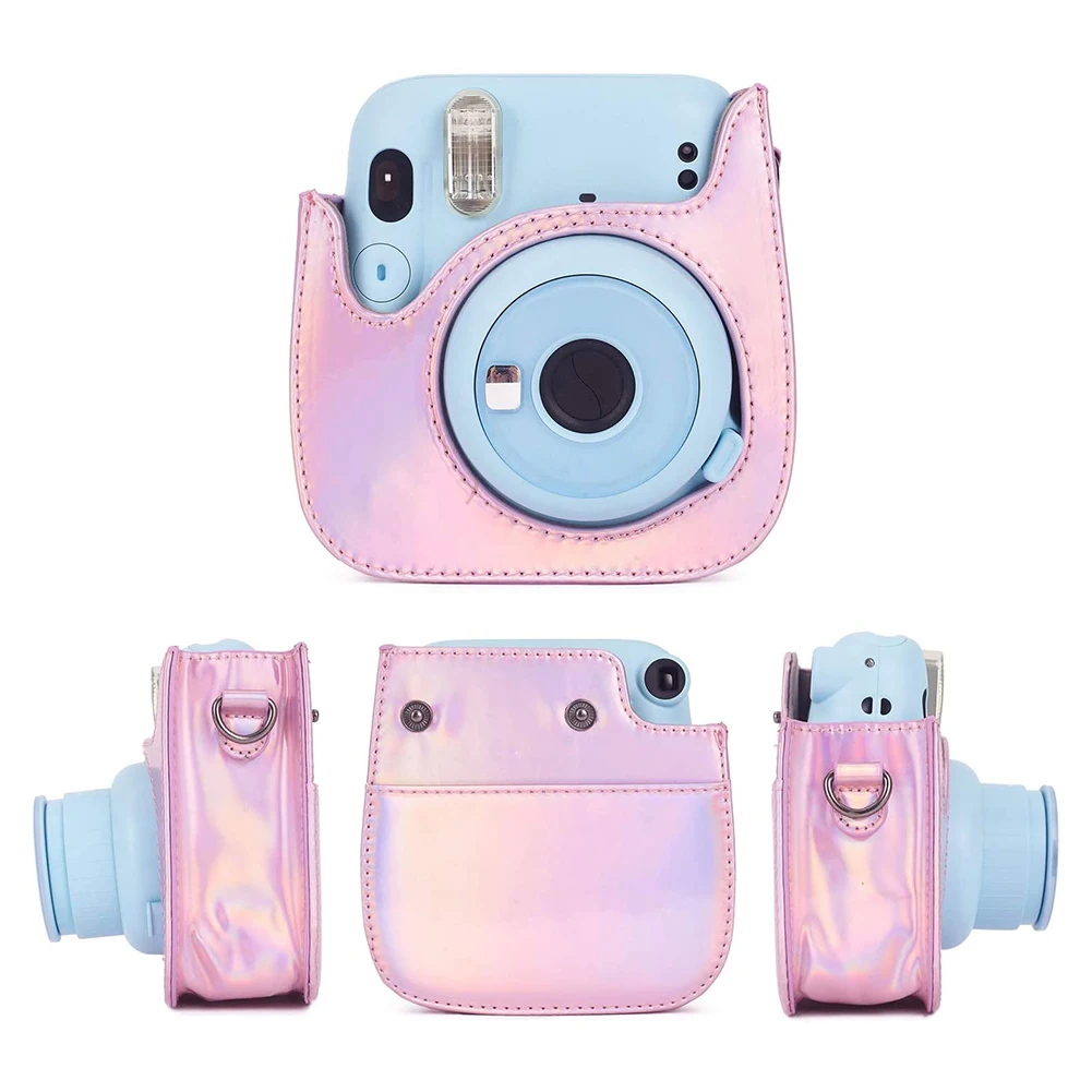 For Fujifilm Instax Mini 11 9 8+ 8  PU Leather Camera Case Cover Pouch Protector Shoulder Bag With Strap  Album