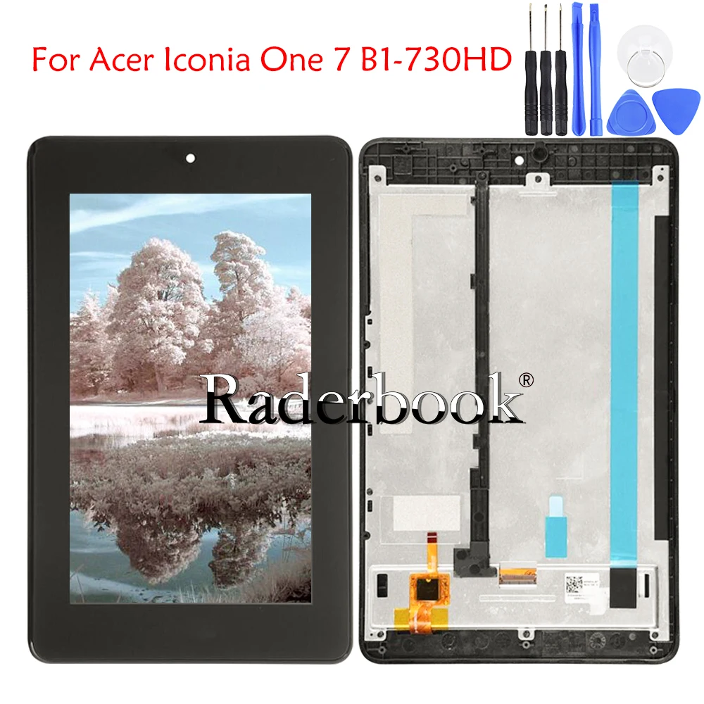 7' Inch'' LCD Display + Touch Screen Digitizer Glass Assembly For Acer  B1-730HD Tablet Pc Parts