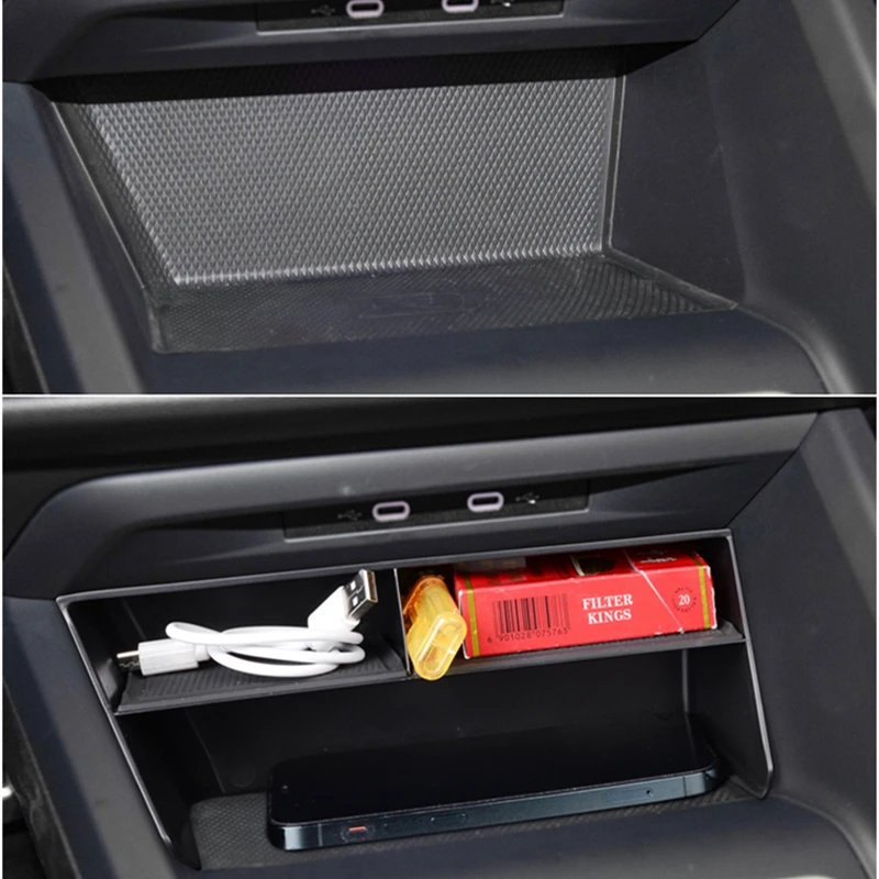 

For Volkswagen VW Golf 8 MK8 2020 2021 2022 Front Floor Storage Dividers For VW Golf8 Console Armrest Storage Organizer Dividers