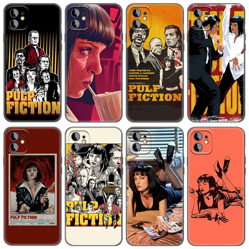 PULP FICTION MOVIE POSTER Phone Case For Apple iPhone 13 12 Mini 11 Pro Max XR X XS MAX 6 6S 7 8 Plus 5 5S SE 2020 Black Cover