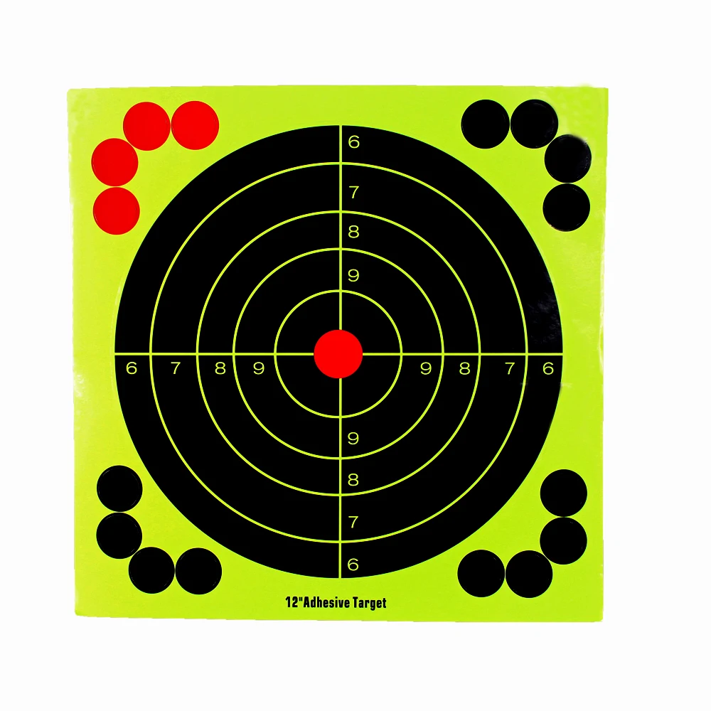 12 Inch Paper Shooting Target Adhesive Reactivity Targets Stickers Aim Gun Binders Training Hunting Accessories