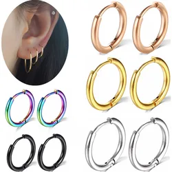 1Pair Stainless Steel Hoop Earring Women Men Hoop Nose Piercing Ring Tragus Helix Piercing Hoop Earring Bulk Daith Earing Rook