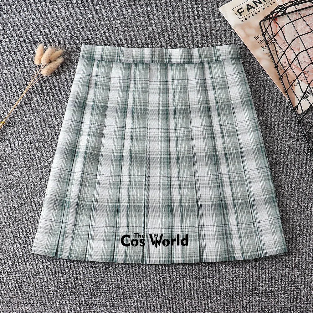 [Cloud Depth] Girl's Summer High Waist Pleated Skirts Plaid Skirts Women Dress For JK School Uniform Students Cloths