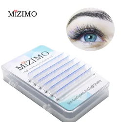 MIZIMO-extensiones de pestañas individuales, Color blanco y azul, dos colores