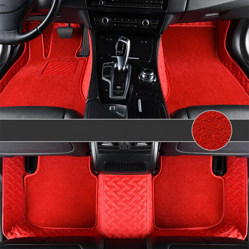 

Custom special car floor mats for Toyota Land Cruiser Prado 150 5 seats 2023-2010 waterproof double layers carpets for LC150