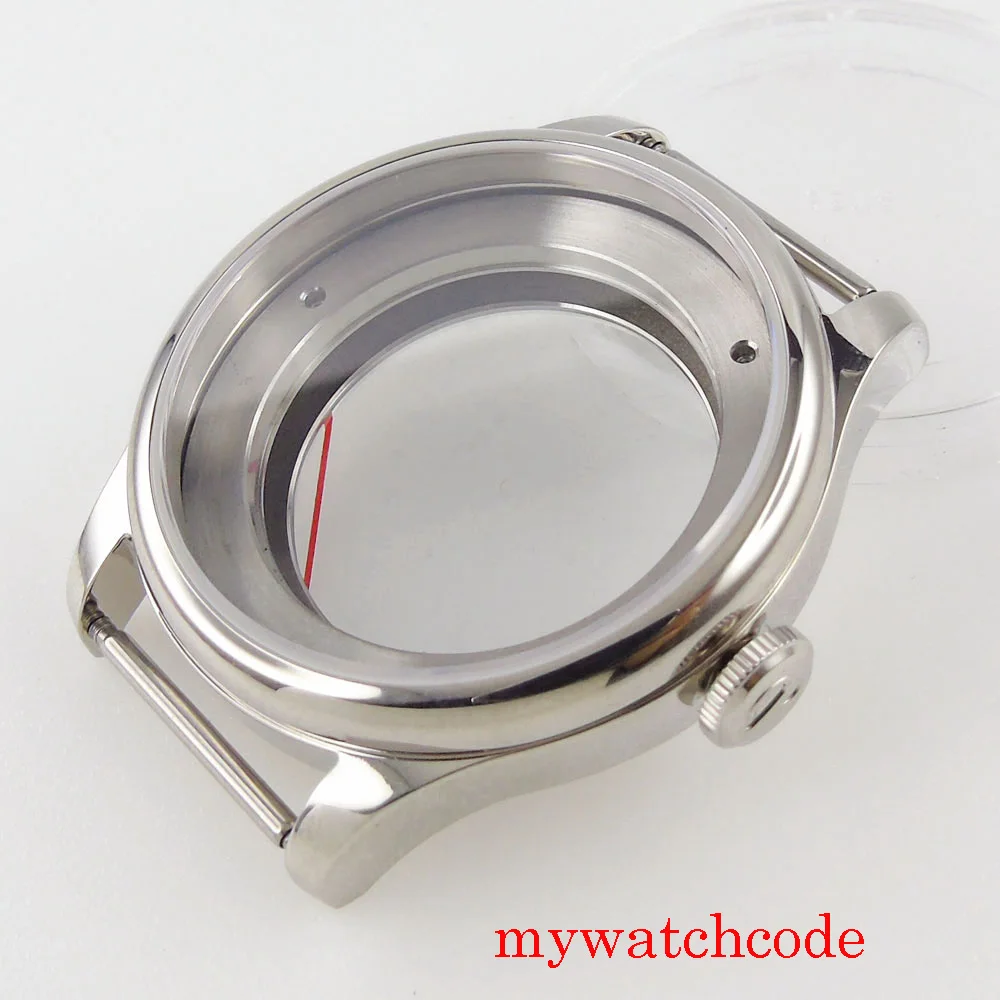 39mm Watch Case Fit MIYOTA 8215 Automatic Movement Sapphire Crystal Glass Back Wristwatch Parts