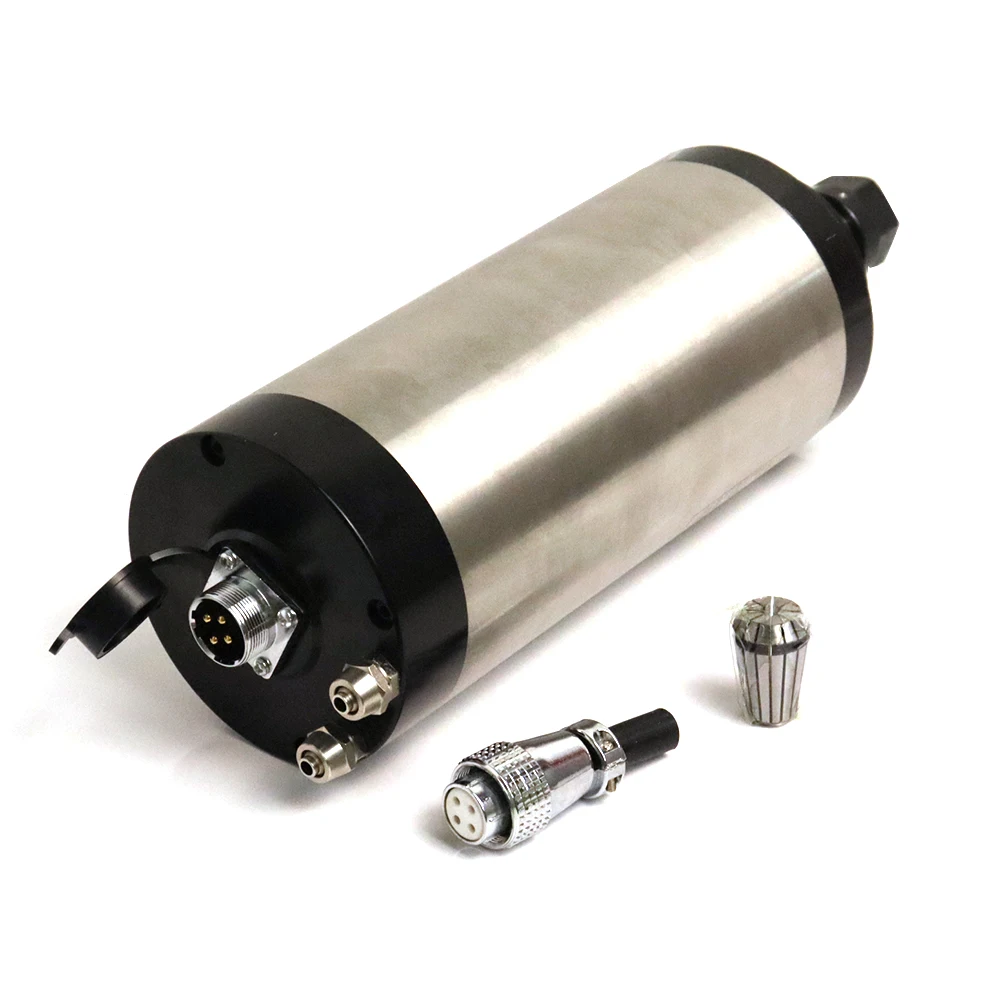 수냉 스핀들 모터, CNC 조각 밀링 기계용 베어링 4 개, 3.0KW ER20, 100mm, 220V, 380V, 24000rpm