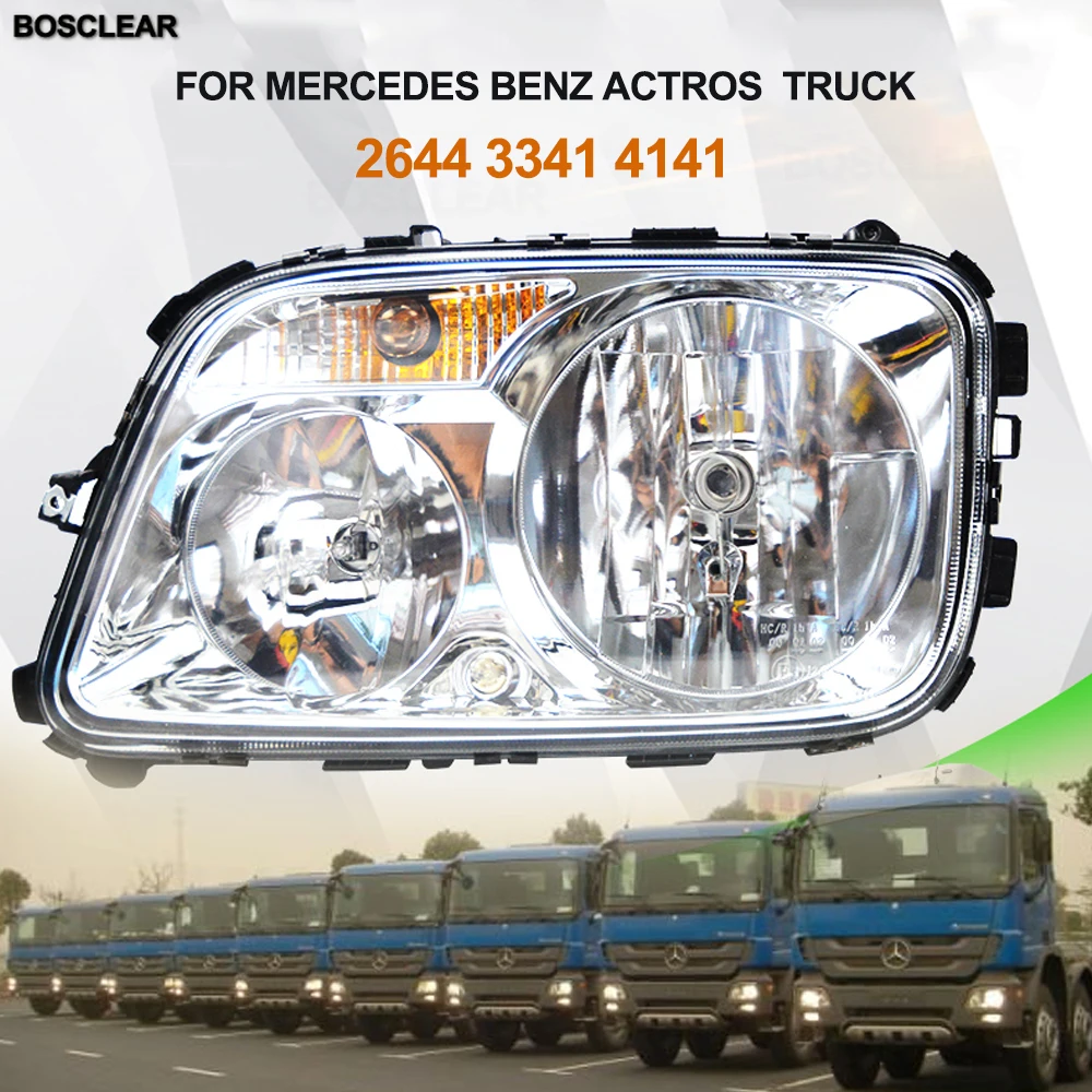 

1Pair 24V Car Headlights Fog Lamp For Mercedes-benz Truck Actros MP2 MP3 2644 3341 4141 2641 Emark E11 Heavy Trucks Accessories