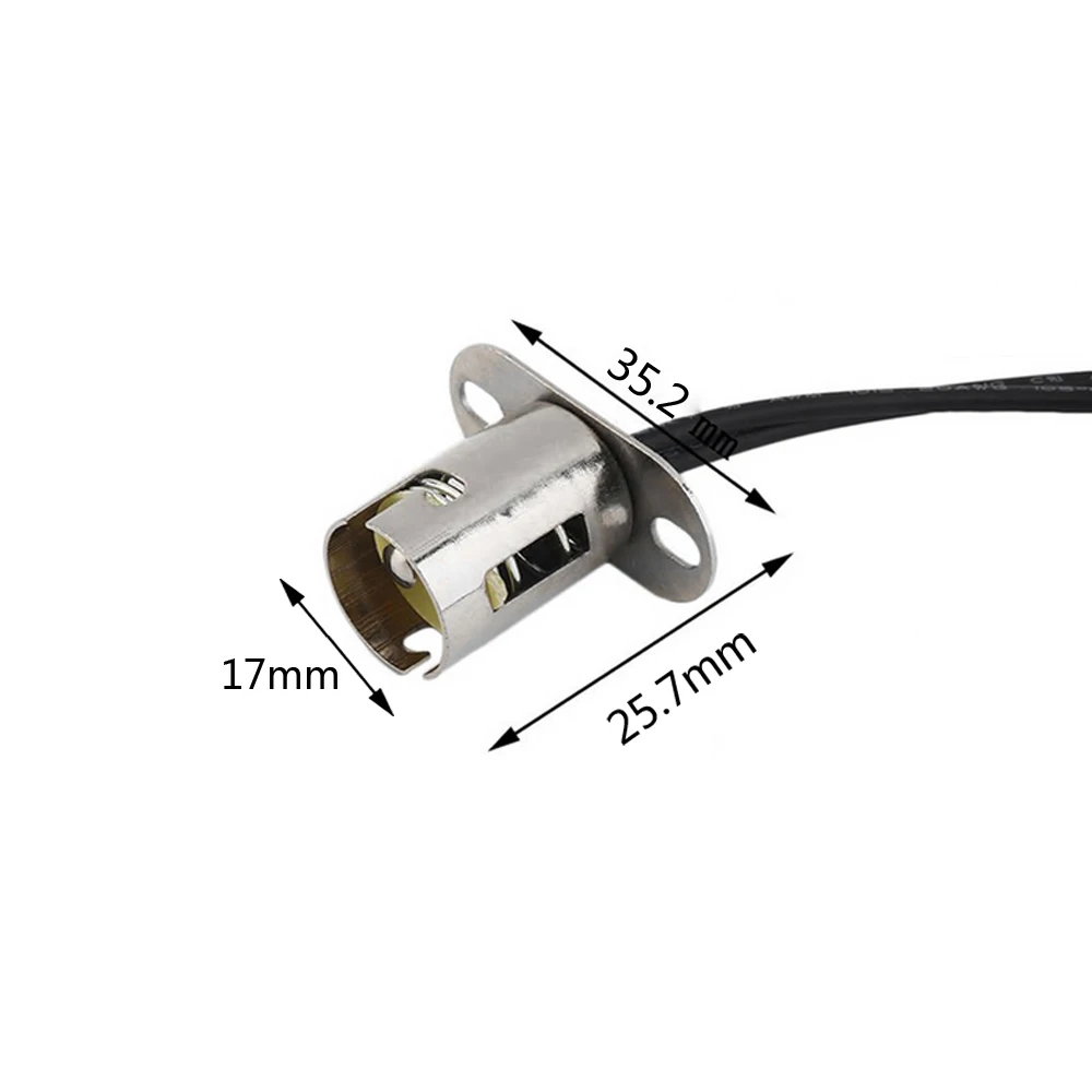 1Pc Universal 1157 BAY15D LED Light Lamp Bulb Socket Holder With Wire Connector Interior Accessories