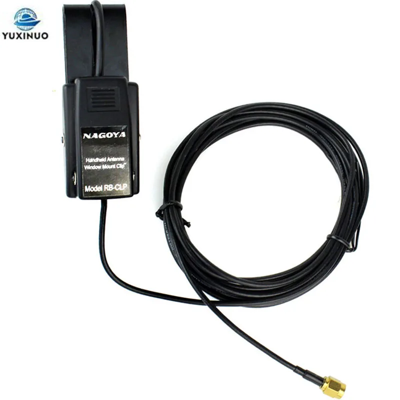 Nagoya Janela Clip Mount Radio Handheld Antena Suporte de Montagem Sma-masculino para Two Way Radio Walkie Talkie Rg174 u 3m Rb-clp