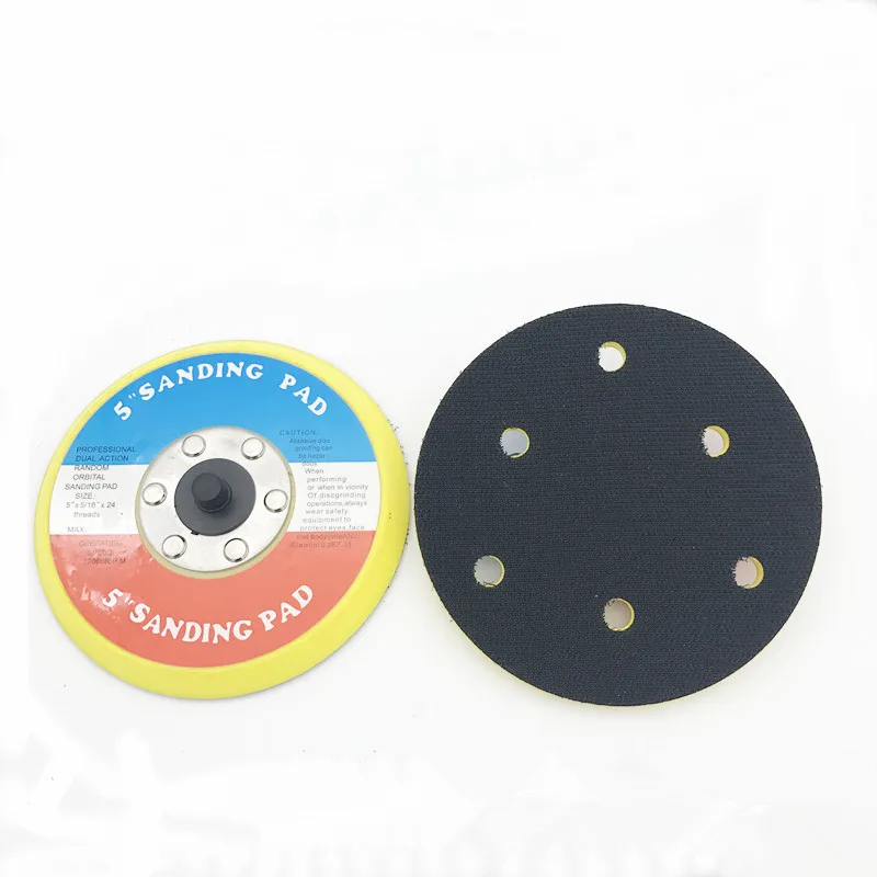 1-6 inch Flocking Polishing sanding discs Hook Loop Suction Cup Pad Plate Sandpaper Holder Sticky Disk For Pneumatic Polisher