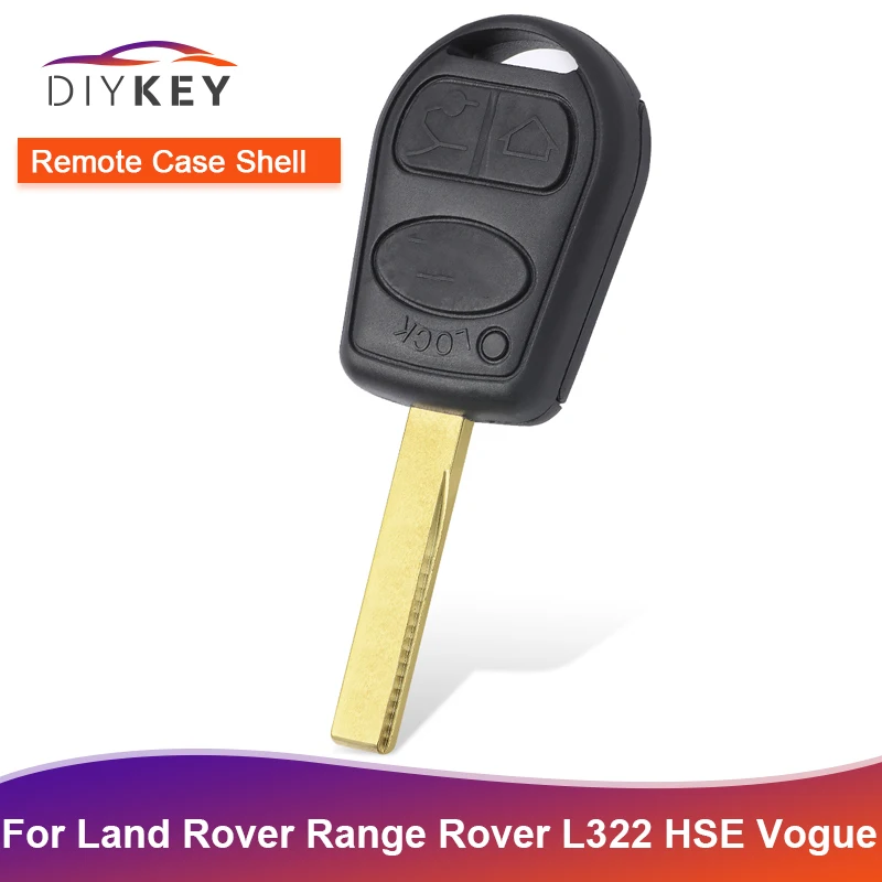 DIYKEY High Quality New 3 Button For Land Rover Sport Range Rover L322 HSE Vogue Remote Key Case Shell Keyless Entry Fob Cover